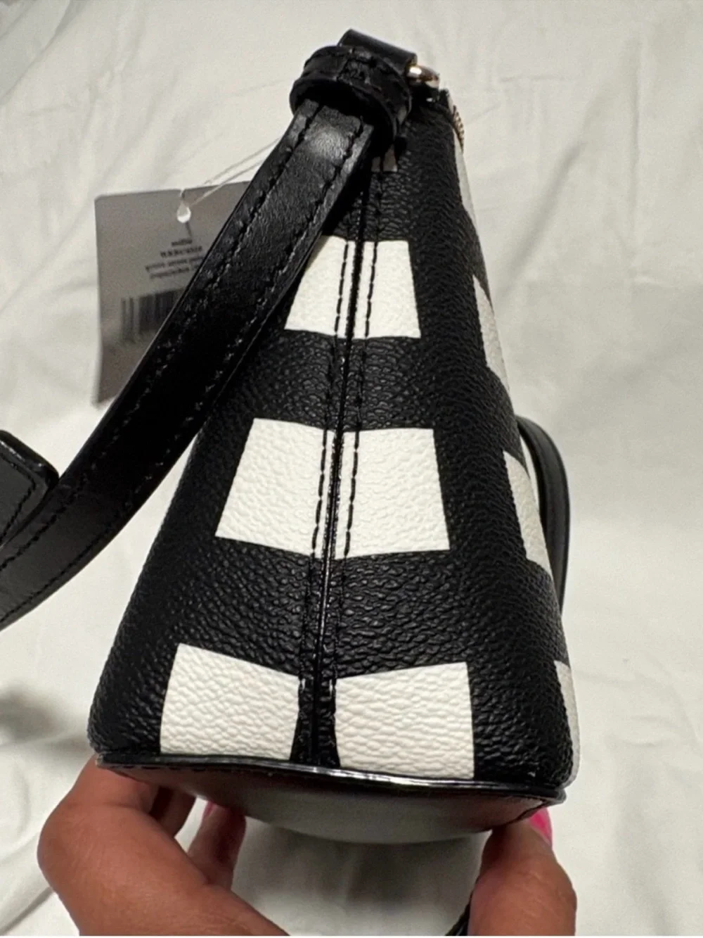 kate spade Black & White Gingham Crossbody Bag
